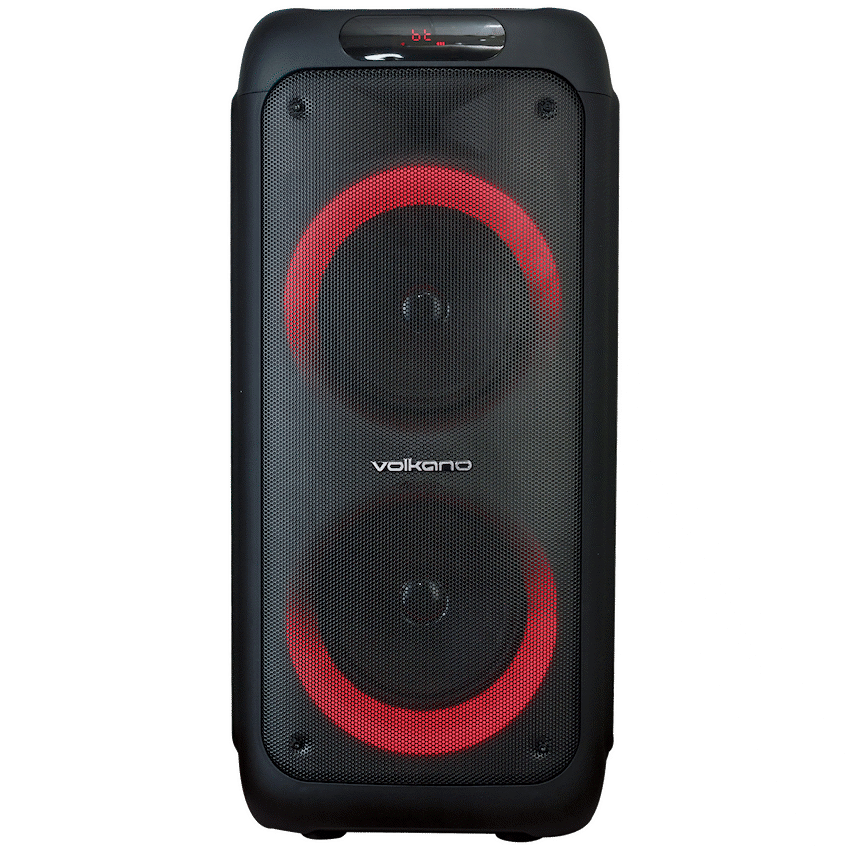 Volkano Helios Series Dual 8" Party Speaker with Microphone & Light Effects
