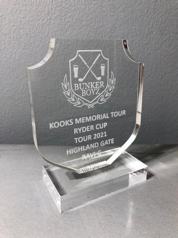 Acrylic Clear Base Shield 01 - 13cm