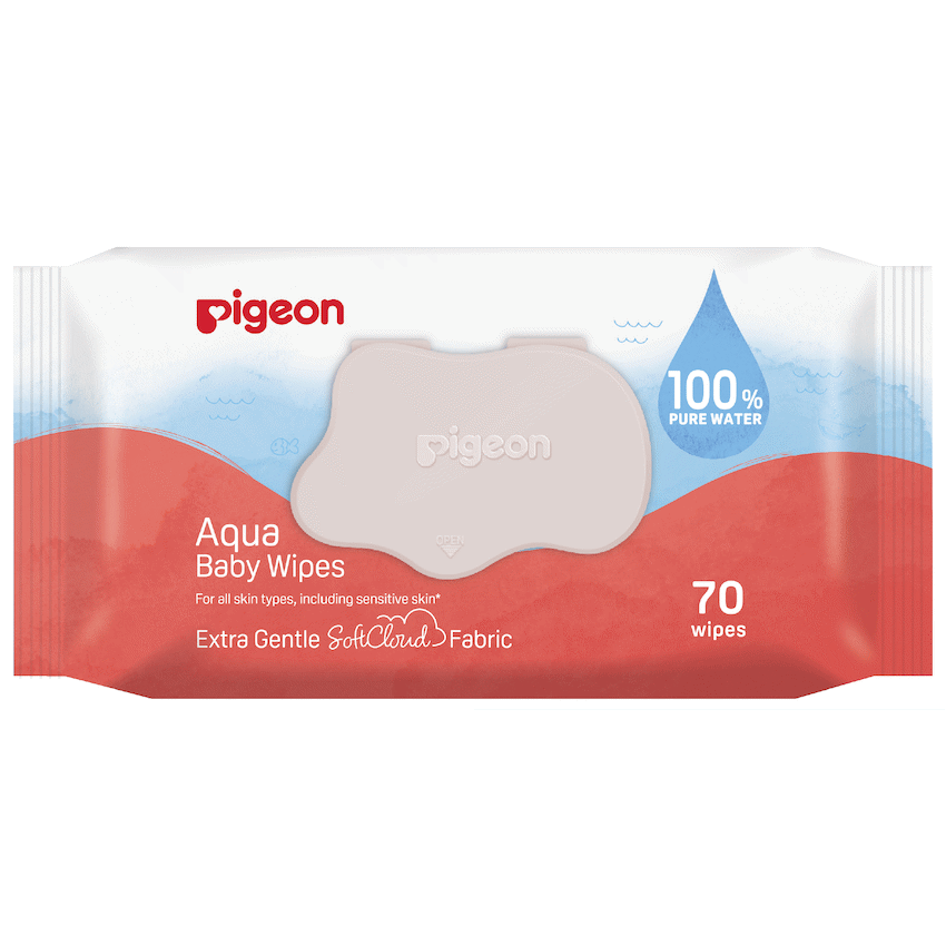 PIGEON AQUA BABY WIPES 70's FLIPTOP - Single