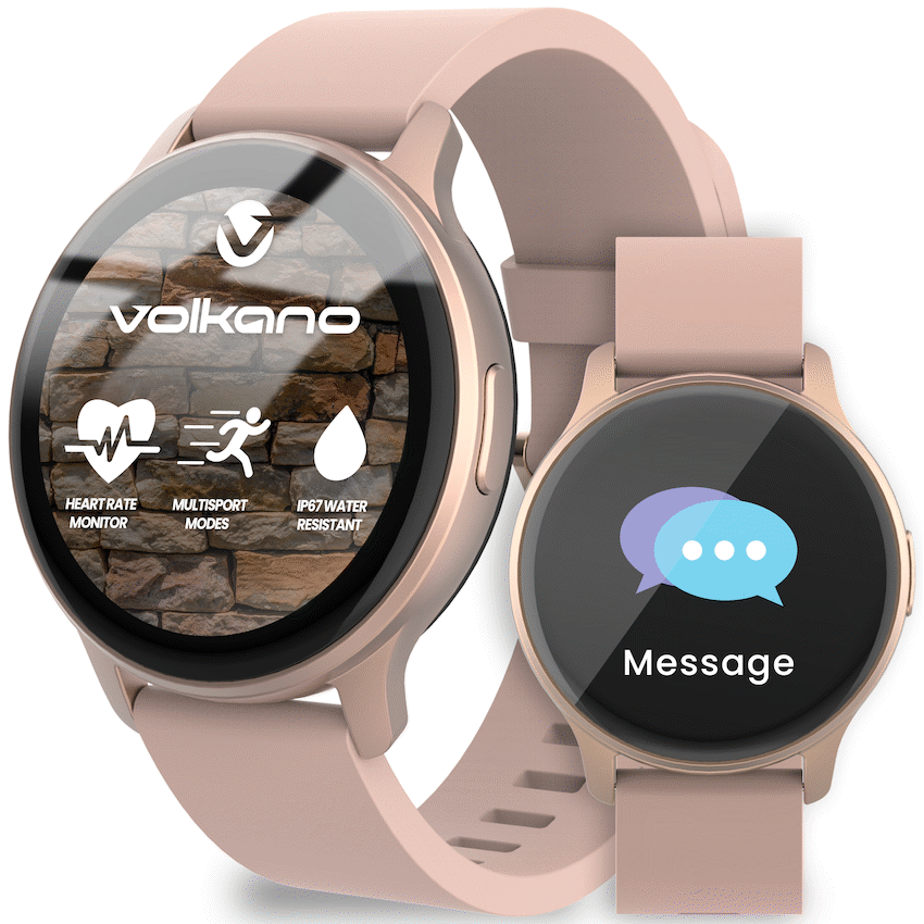 Volkano Active Tech Trend series Watch with heart rate monitor - Gold