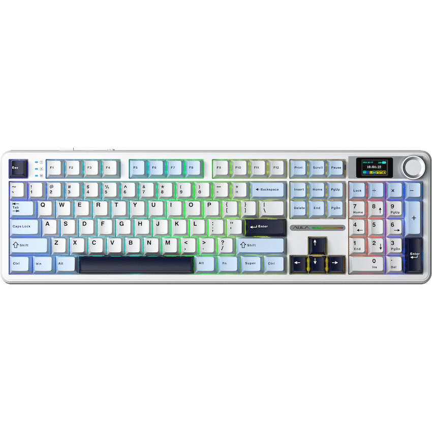 Aula Mechanical Gasket LCD Full Keyboard Multimode - Black/Grey