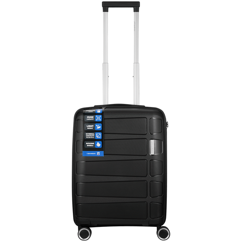 Travelwize Tourer PP 55cm 4-wheel Spinner Luggage Black