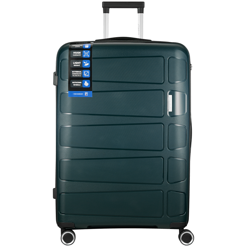 Travelwize Tourer PP 75cm 4-wheel Spinner Luggage Petrol