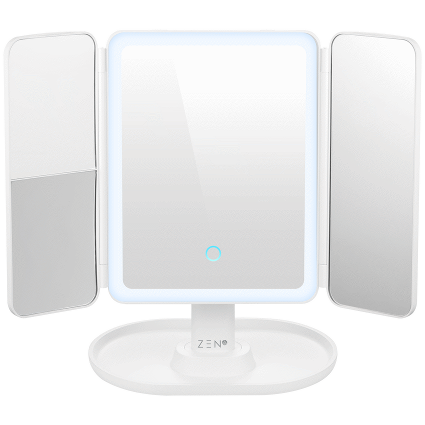 ZEN Selene Series Detachable Trifold Makeup Mirror - White
