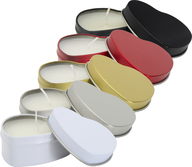 Blissful heart-shaped tin candle with vanilla aroma - Image 4
