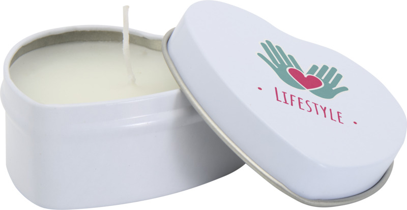 Blissful heart-shaped tin candle with vanilla aroma - Image 5