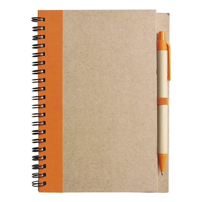 Recycled Spiral Notebook and Pen