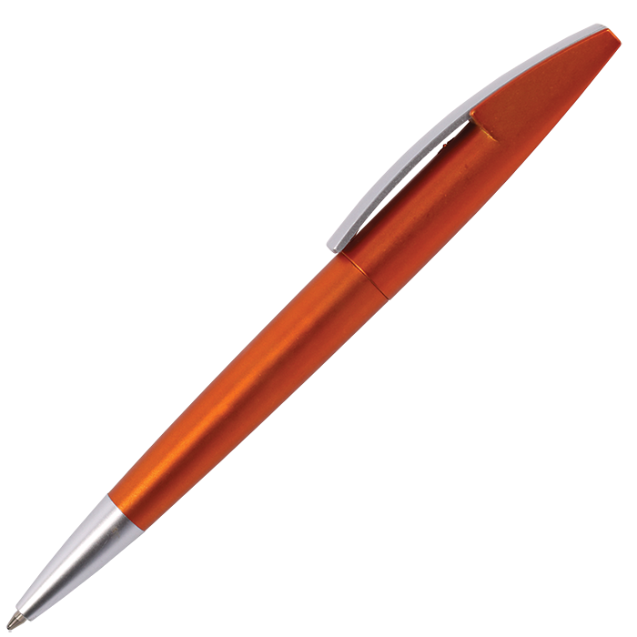 Silver Square Clip Ballpoint Pen