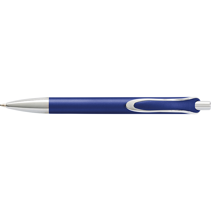 Coloured Barrel Ballpoint Pen with Silver Tip and Clip