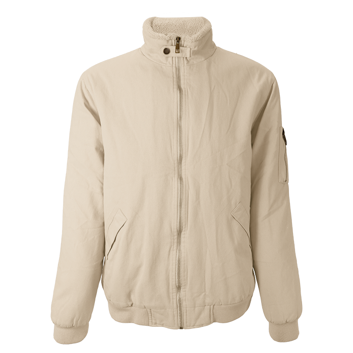 Cotton Bomber Sherpa-lined Jacket Mens | The Promo Group